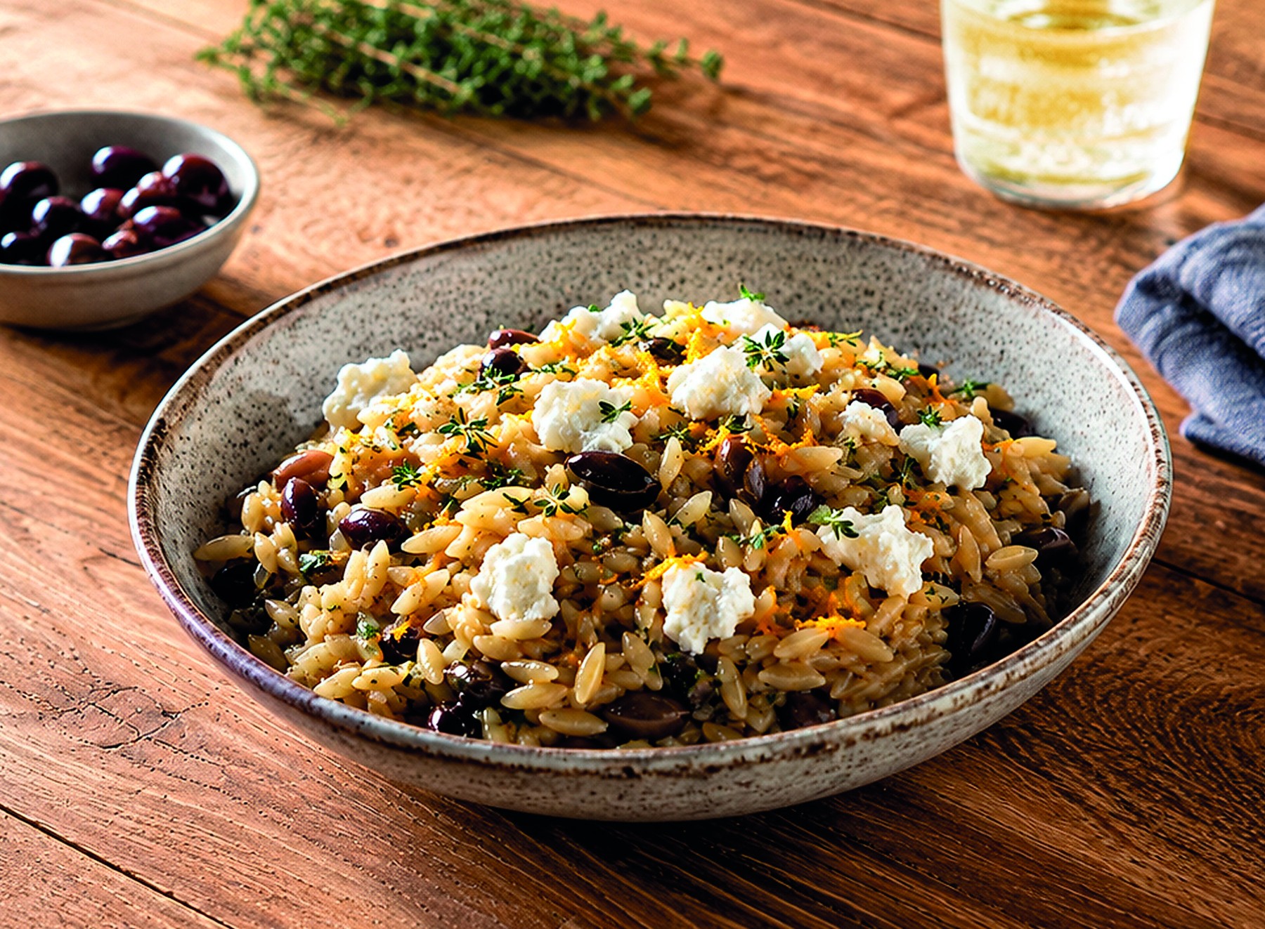 Kritharotto with Organic Olives